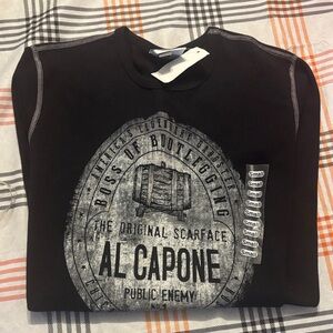 Black Al Capone Graphic Sweatshirt